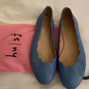 EUC French Sole scalloped flat size 9